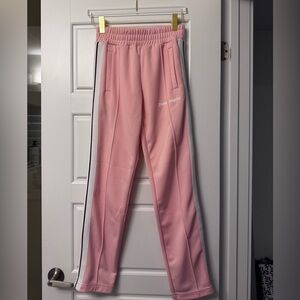 Palm Angels Pink Sweatpants with Black Stripe
